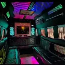 Teal lounge party bus