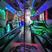 Neon pole party bus