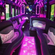 Pink VIP party bus